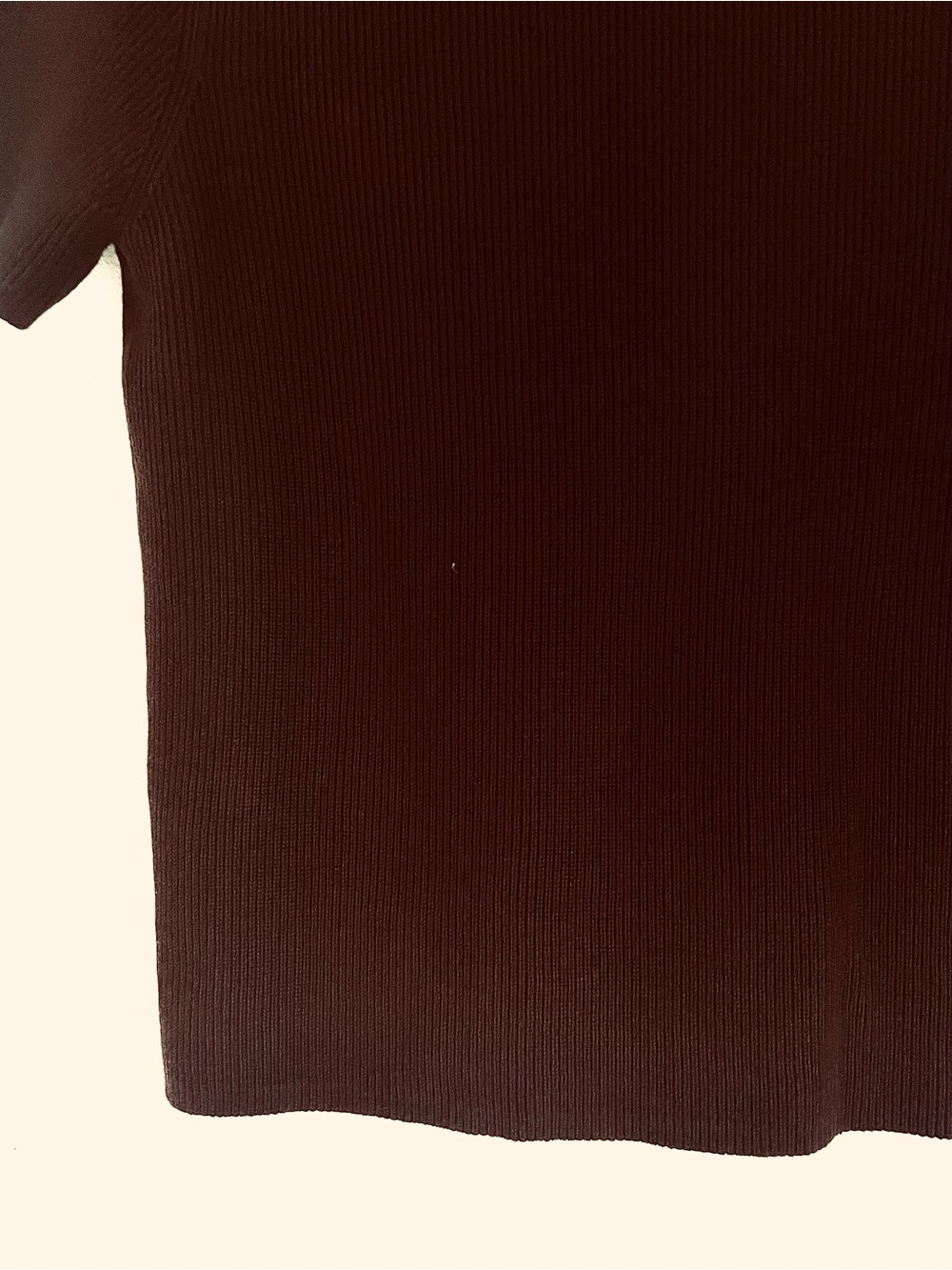 Uniqlo Scalloped Short Sleeve Cardigan in Dark Brown Size M NWT - Picture 8 of 8